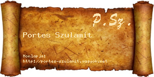 Portes Szulamit névjegykártya